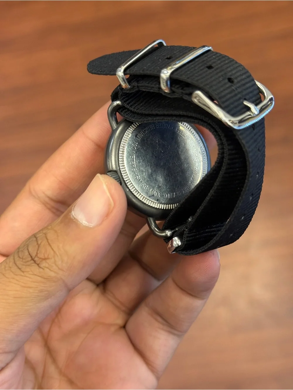 Victorinox Black Dial Field Watch with Black Nylon Strap unisex